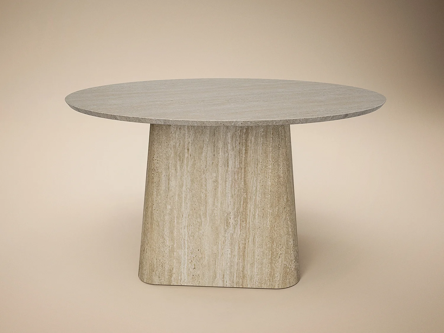 SOLACE+CO Elin Sintered Stone Effect Dining Table & Estella Beige Chair Set of 4