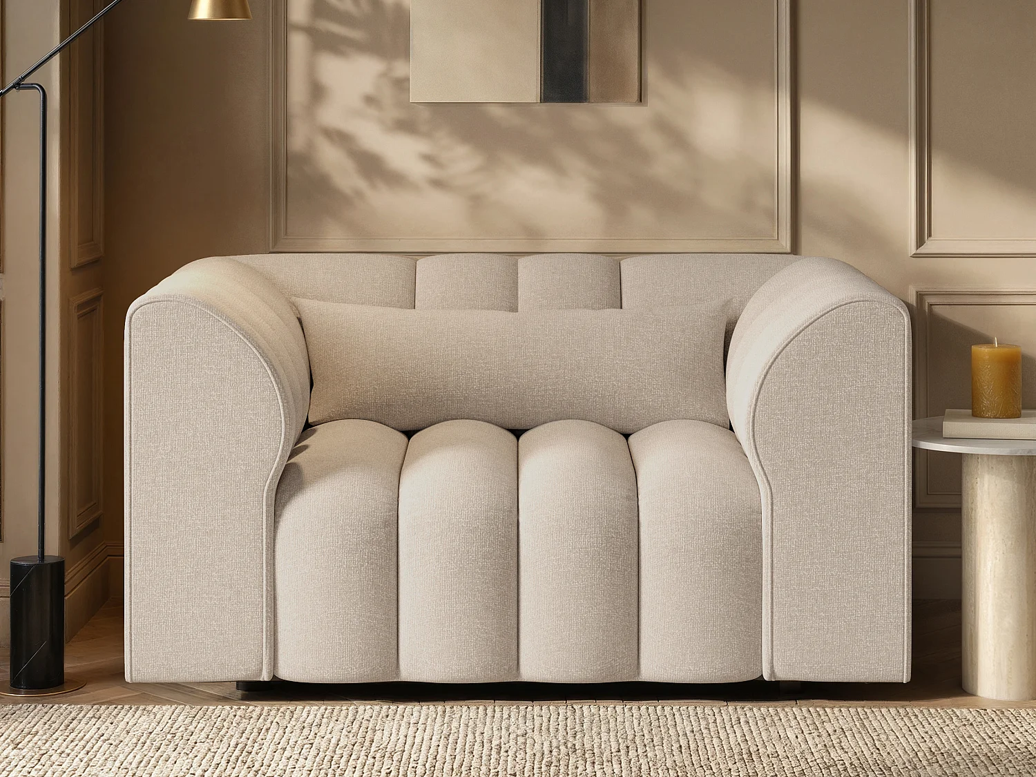 SOLACE+CO Halle Loveseat - Beige