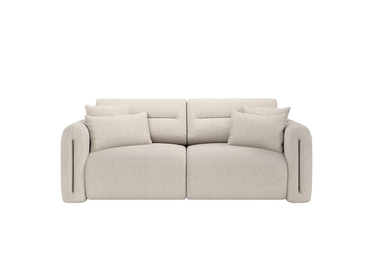 SOLACE+CO Mabel 3 Seater Sofa Beige Chenille
