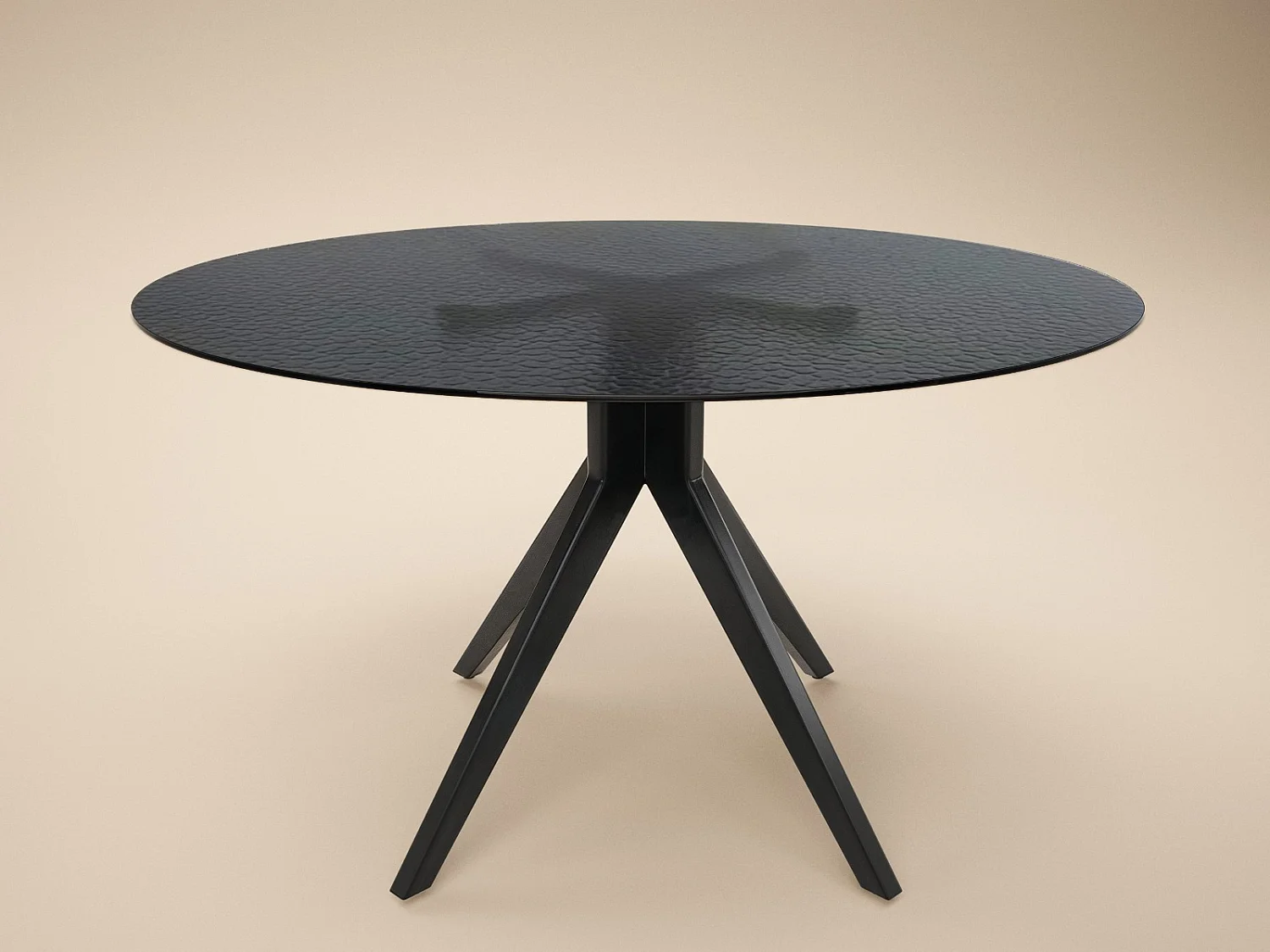 SOLACE+CO Emil Round Glass Dining Table with 4 Aiko Chairs Set