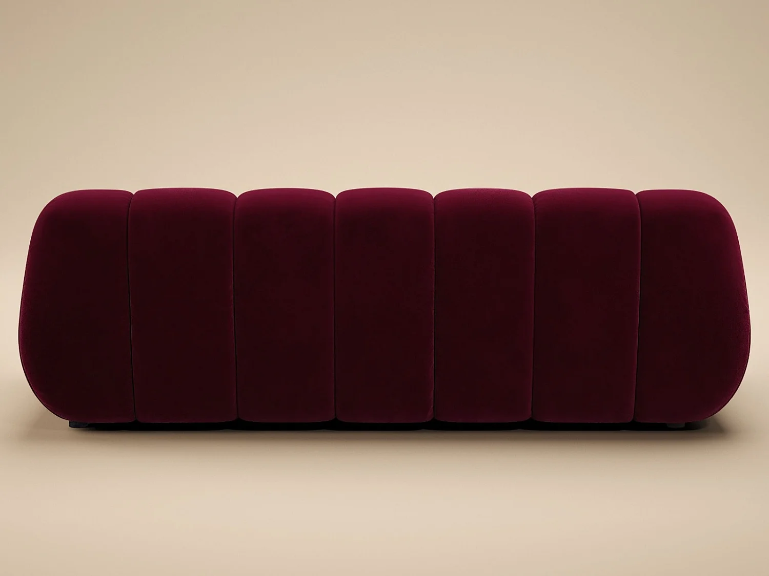 SOLACE+CO Macy Large 3 Seater Sofa Burnt Burgundy Velvet