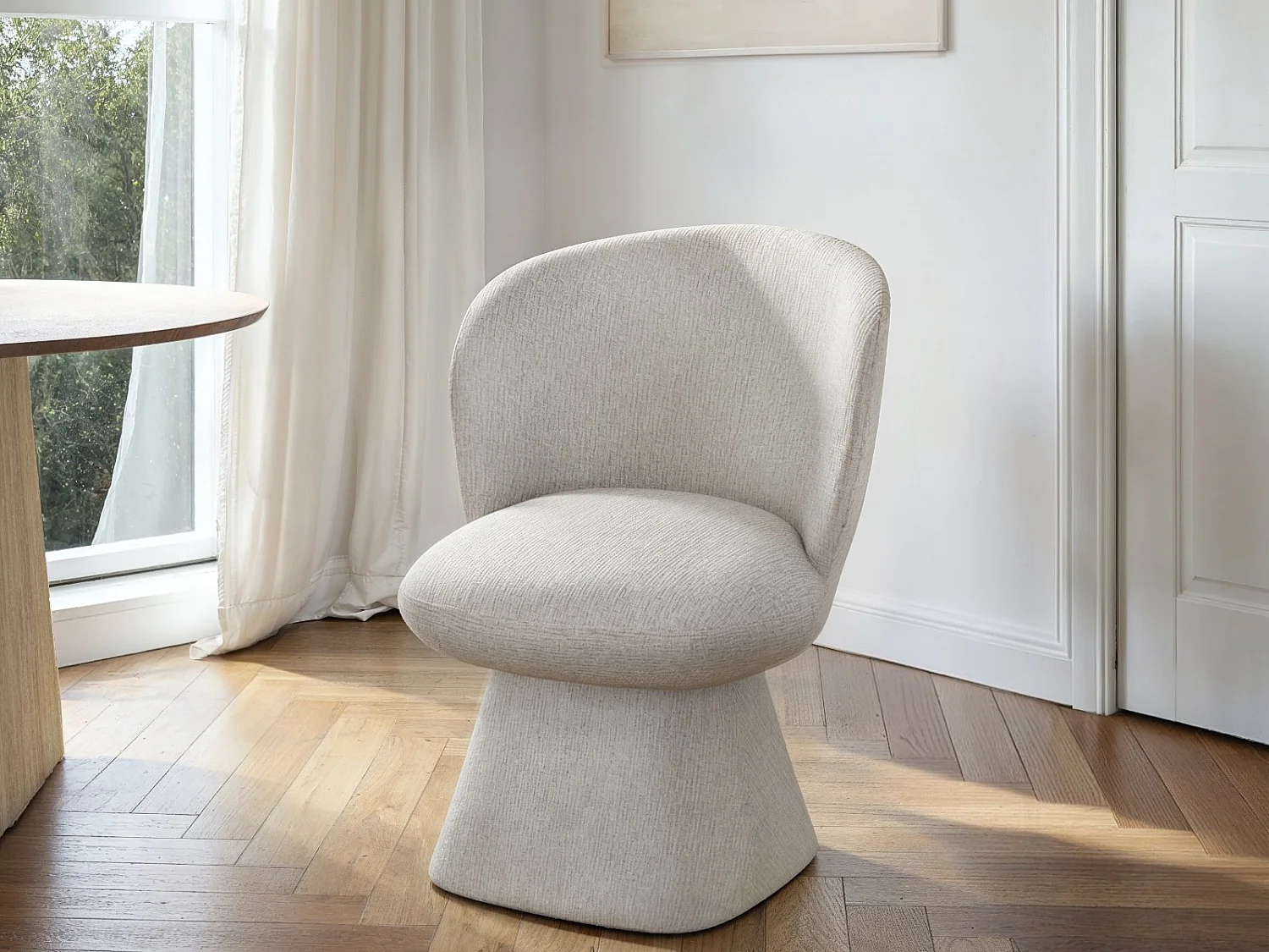 SOLACE+CO Elin Dining Table with 4 Aiko Chairs Set