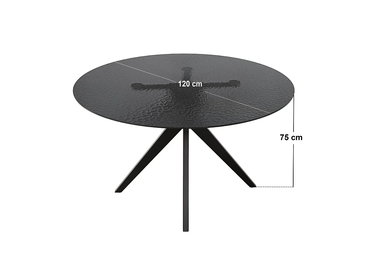SOLACE+CO Emil Round Glass Dining Table with 4 Isla Chairs Set