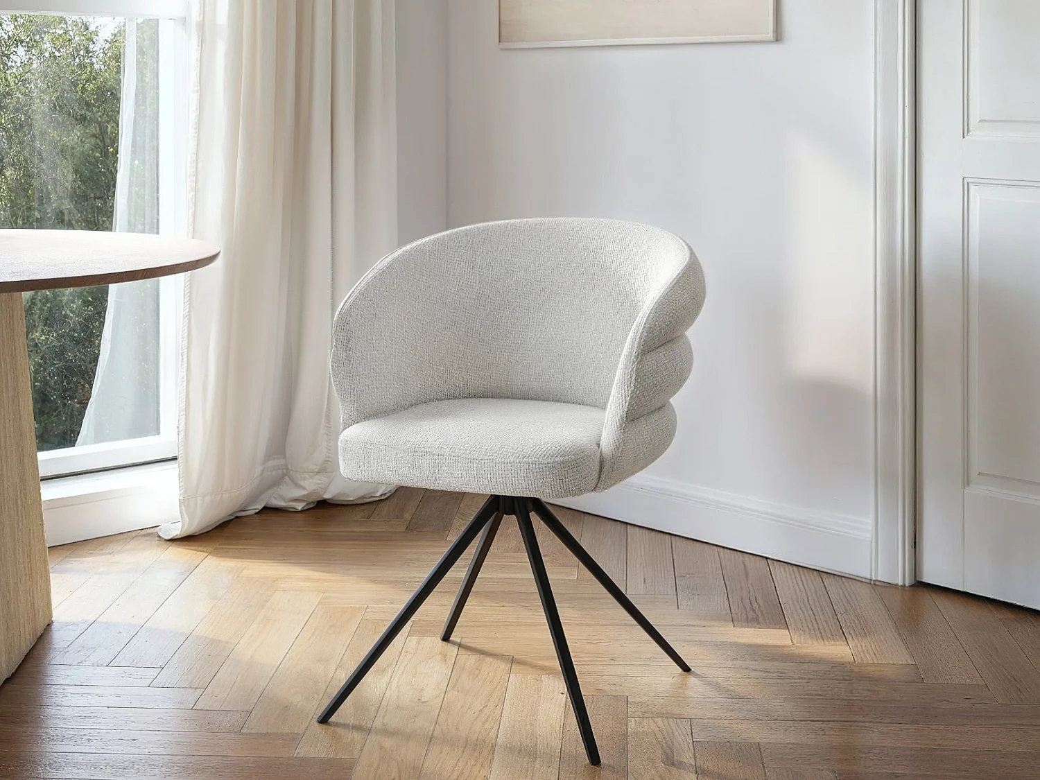 SOLACE+CO Elin Dining Table with 4 Eira Chairs Set