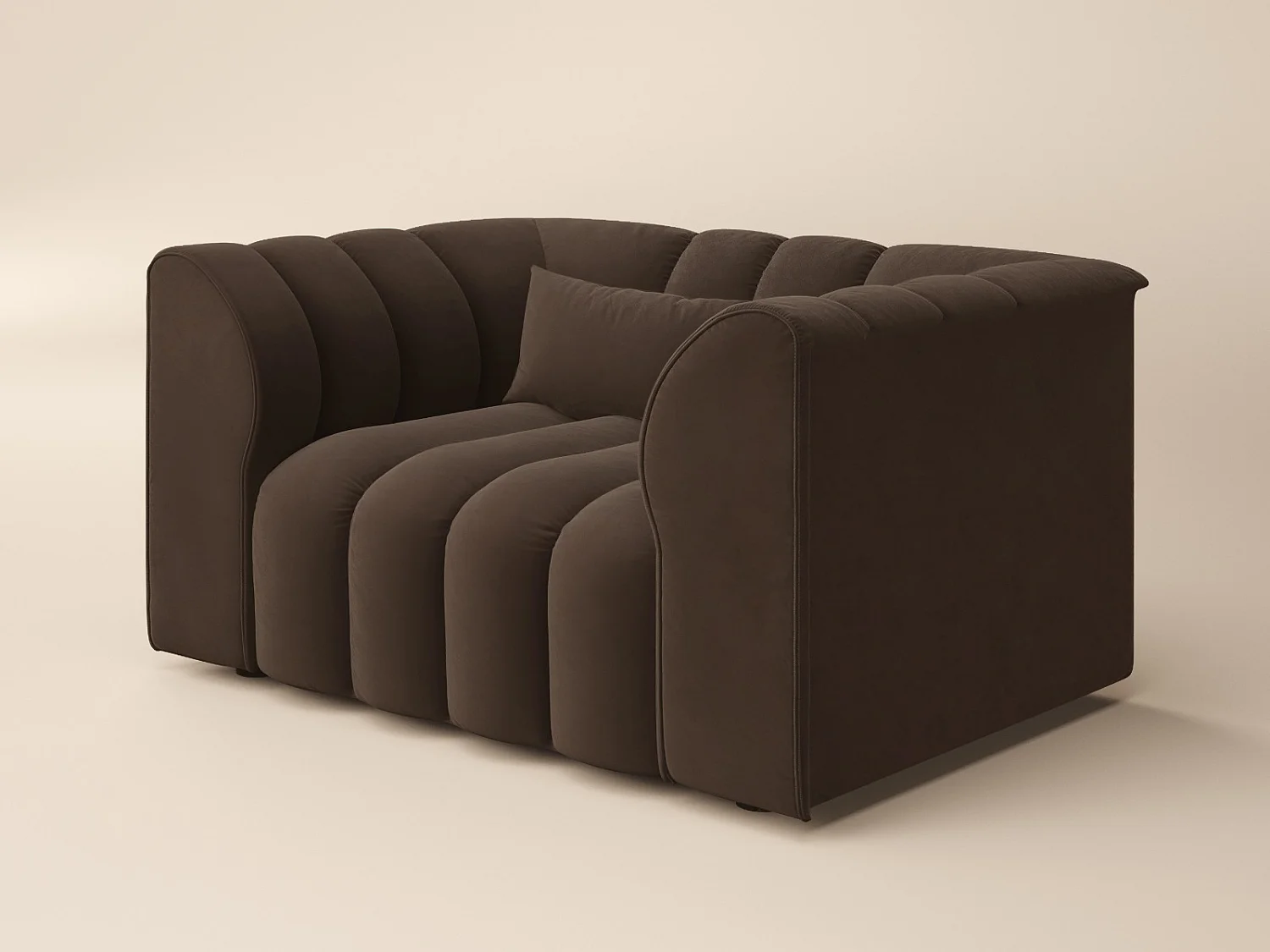 SOLACE+CO Halle Loveseat - Brown