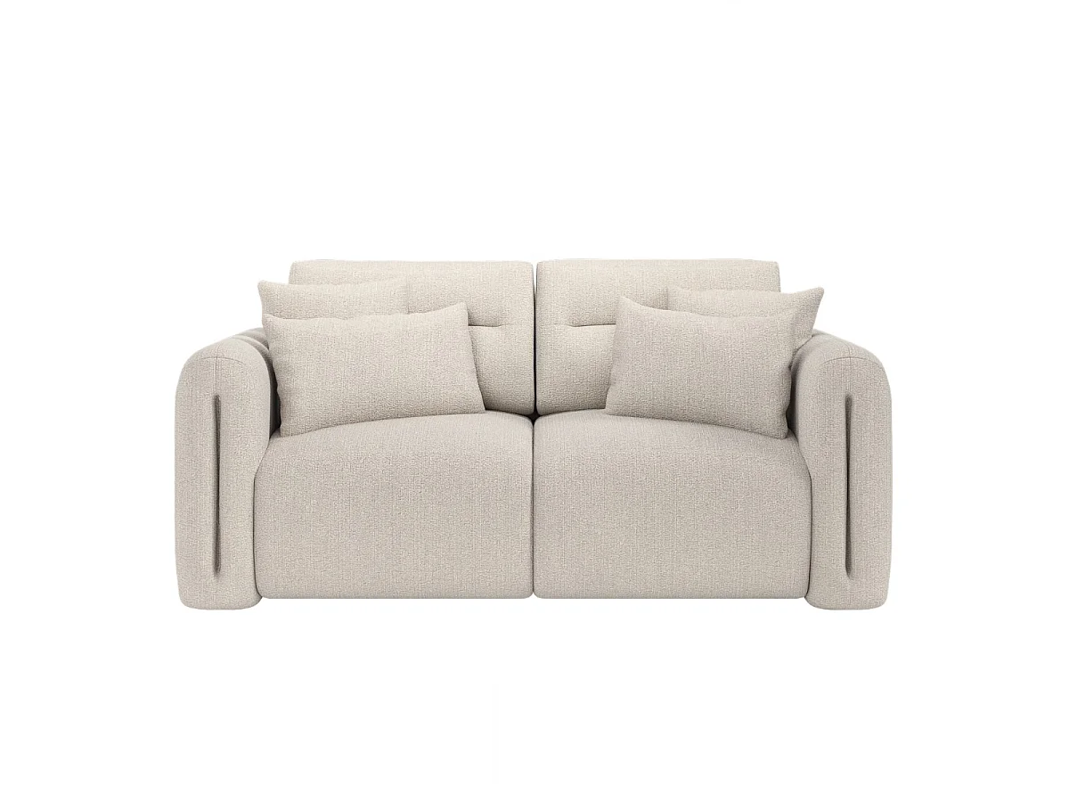 SOLACE+CO Mabel 2 Seater Sofa Beige Chenille