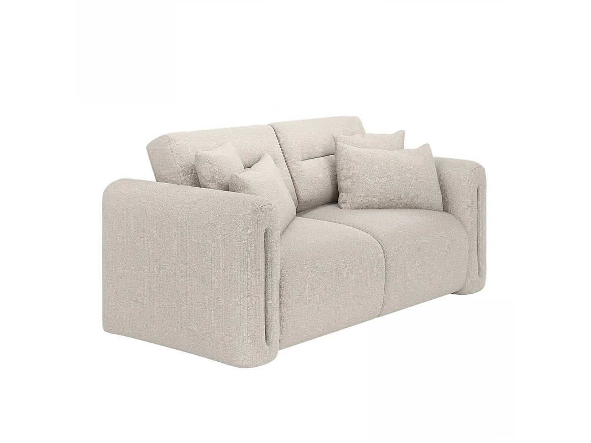 SOLACE+CO Mabel 2 Seater Sofa Beige Chenille