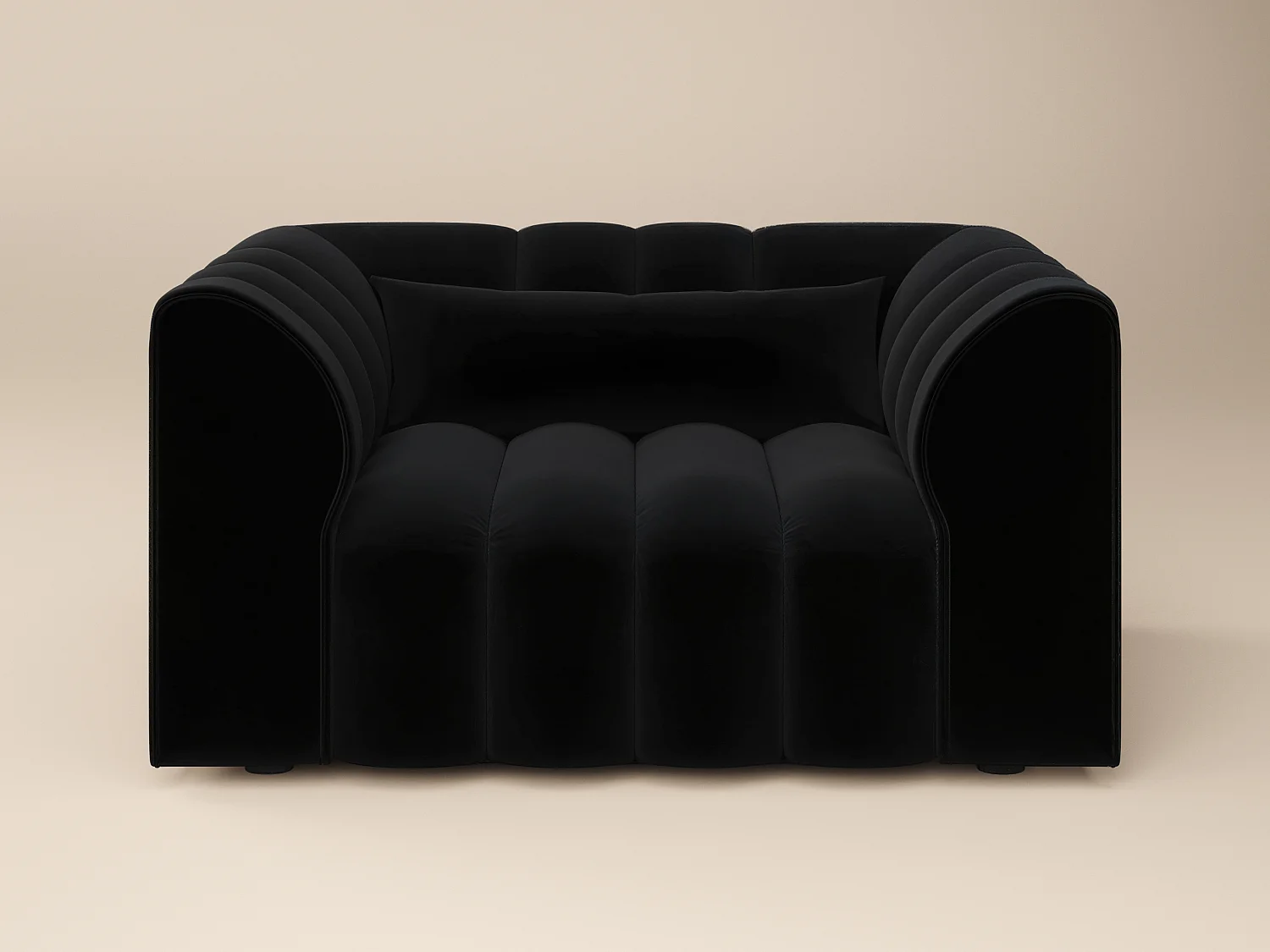 SOLACE+CO Halle Loveseat - Black