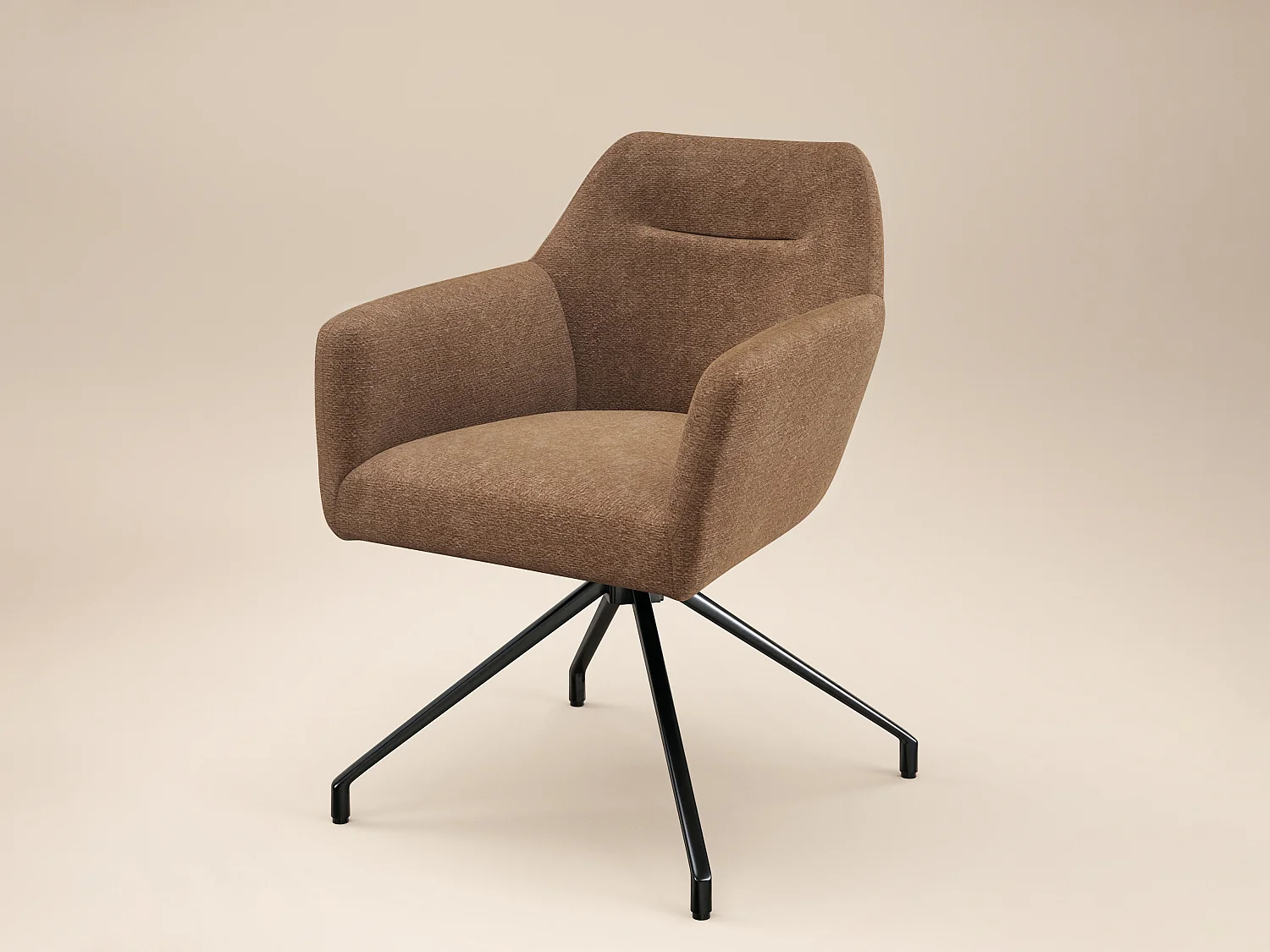 SOLACE+CO Isla Swivel Dining Chair Set of 2 Brown