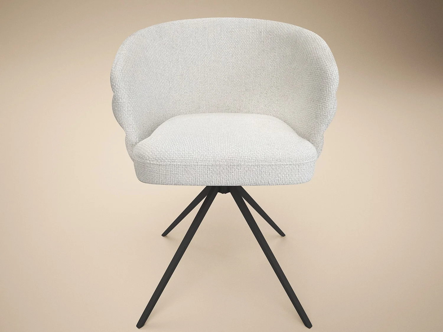 SOLACE+CO Eira Cream Swivel Dining Chair Set of 2