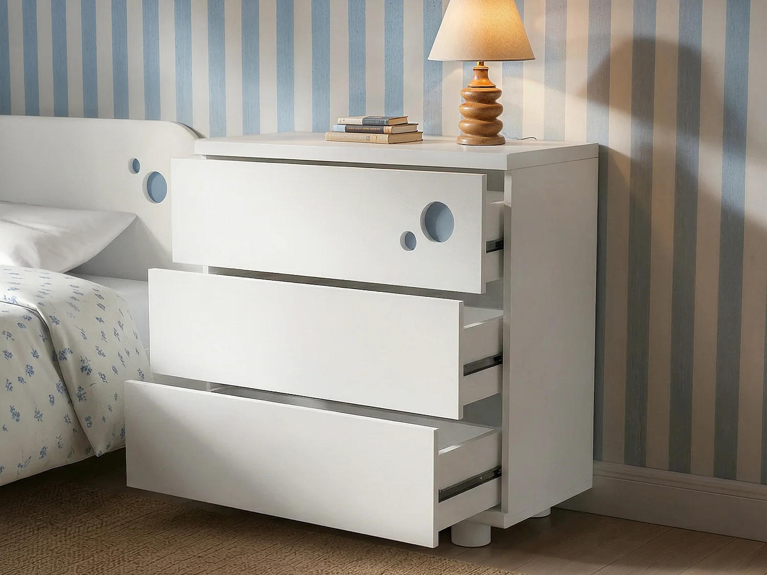 Flair Livana 3 Drawer Chest White