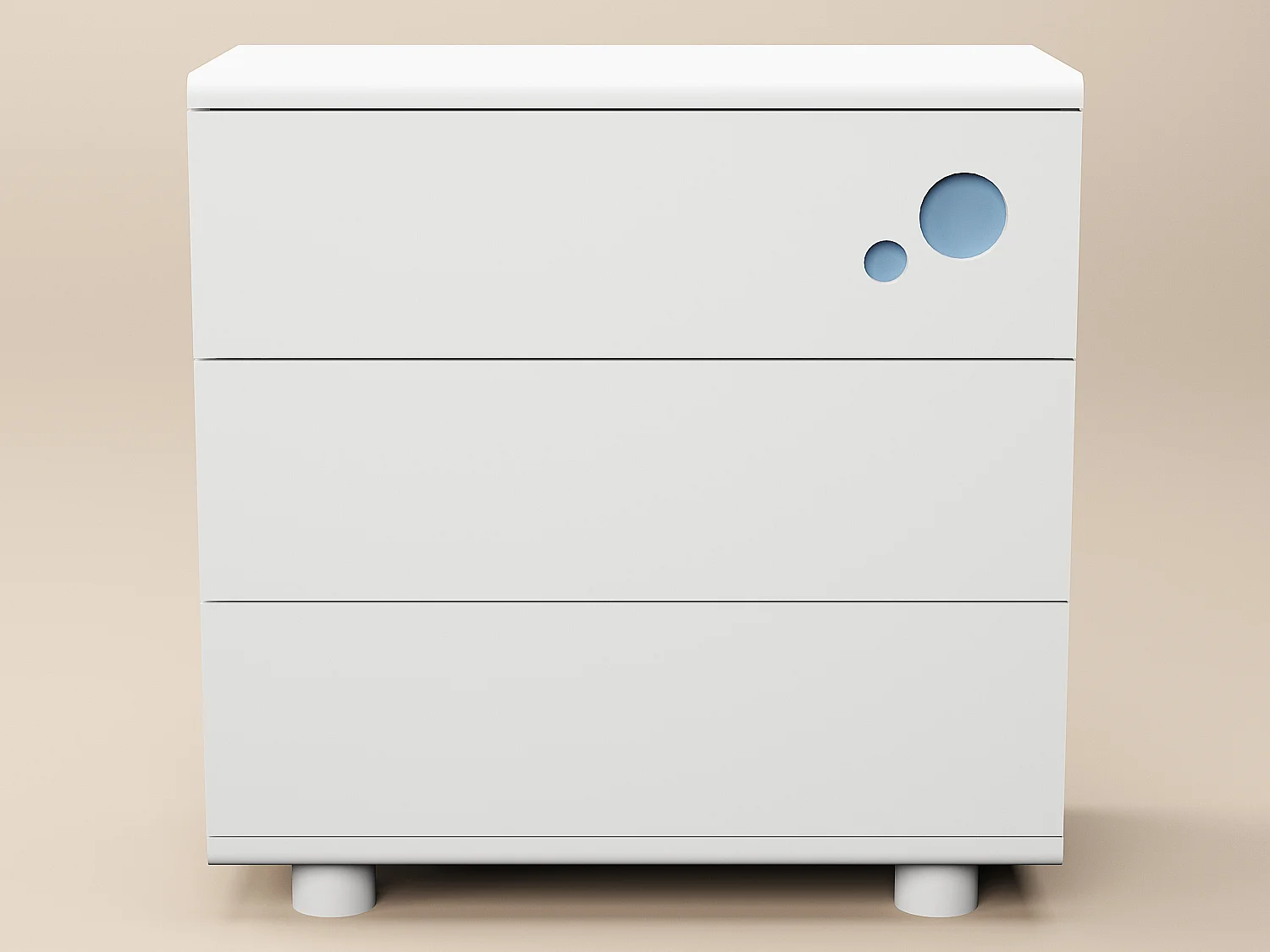 Flair Livana 3 Drawer Chest White