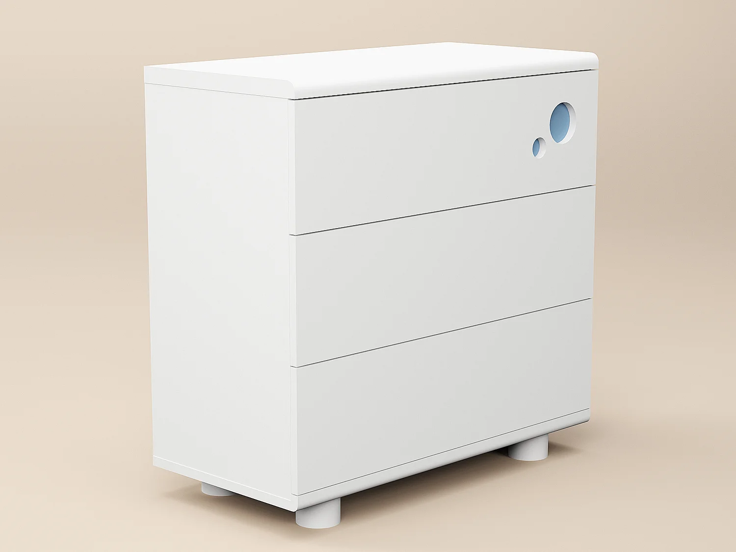 Flair Livana 3 Drawer Chest White