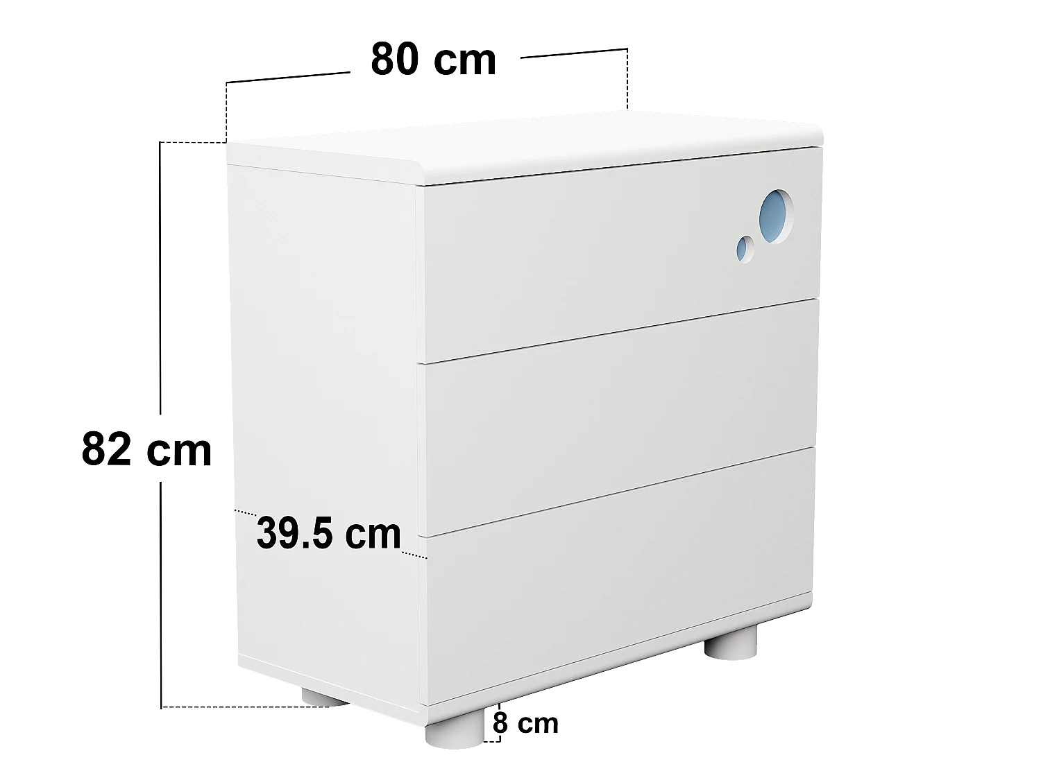 Flair Livana 3 Drawer Chest White