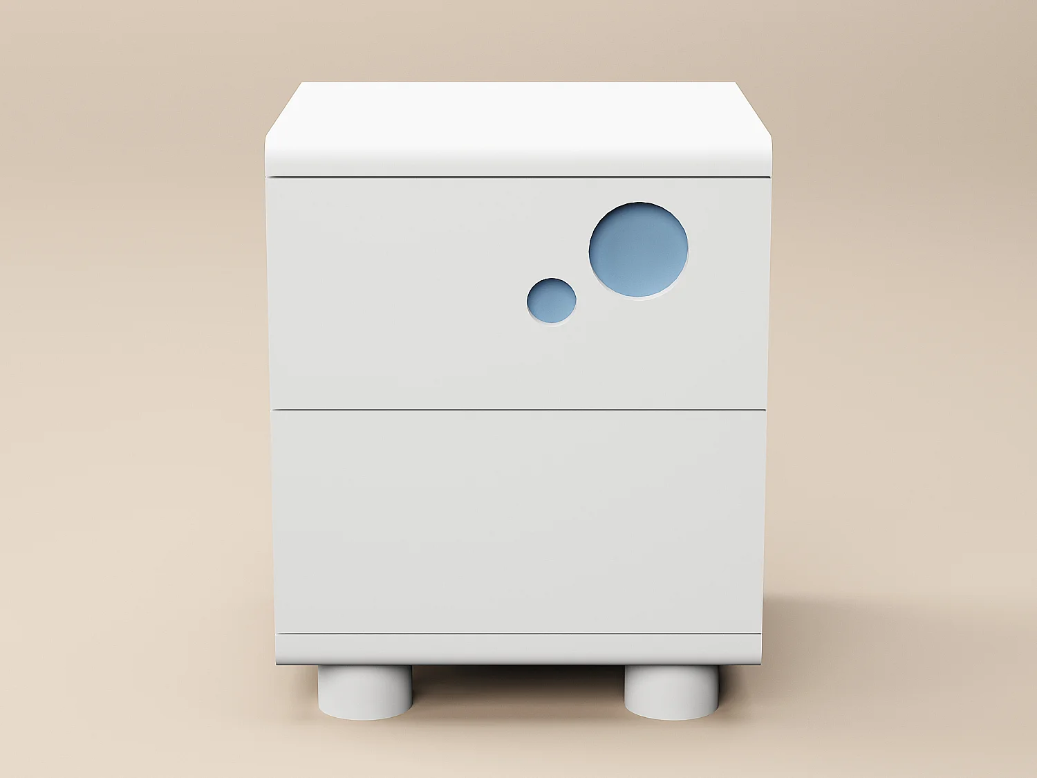 Flair Livana Bedside Table White