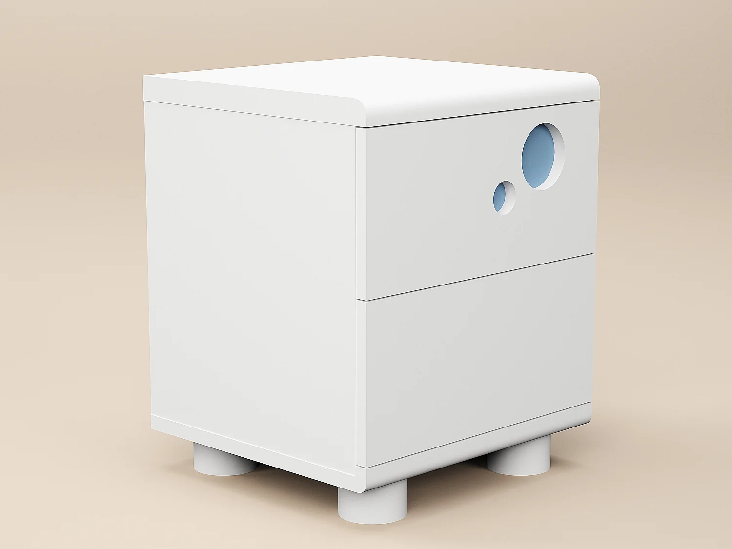 Flair Livana Bedside Table White