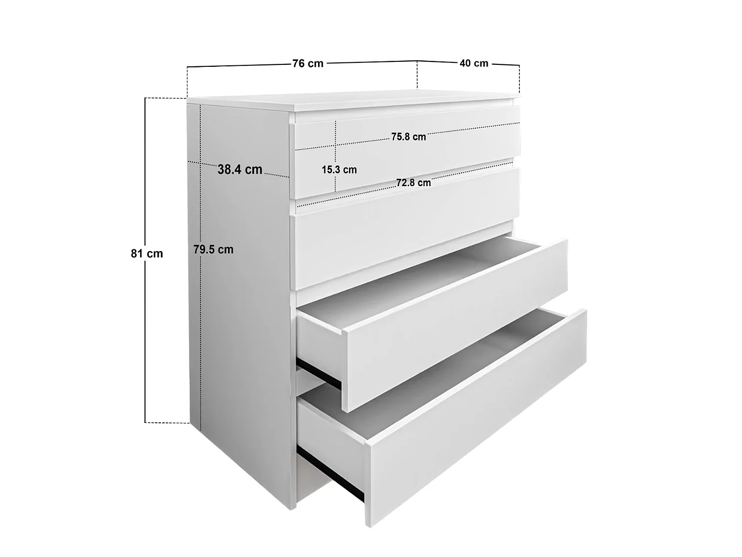 Flair Toivo Chest Of 4 Drawers White