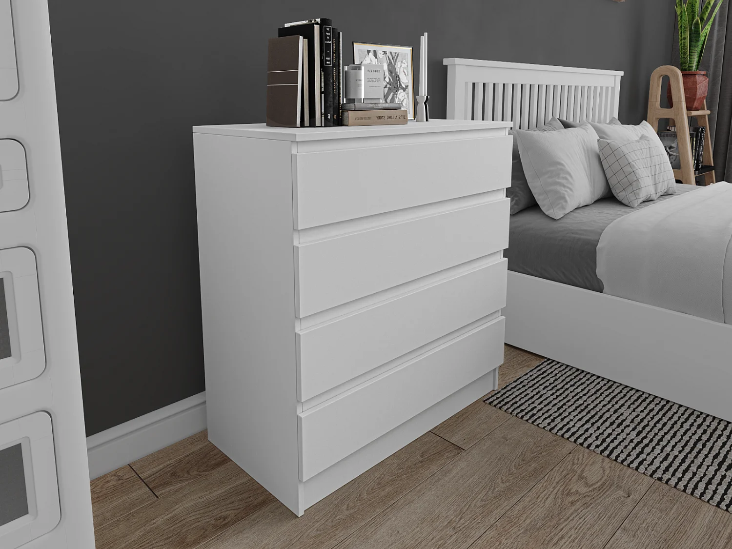 Flair Toivo Chest Of 4 Drawers White