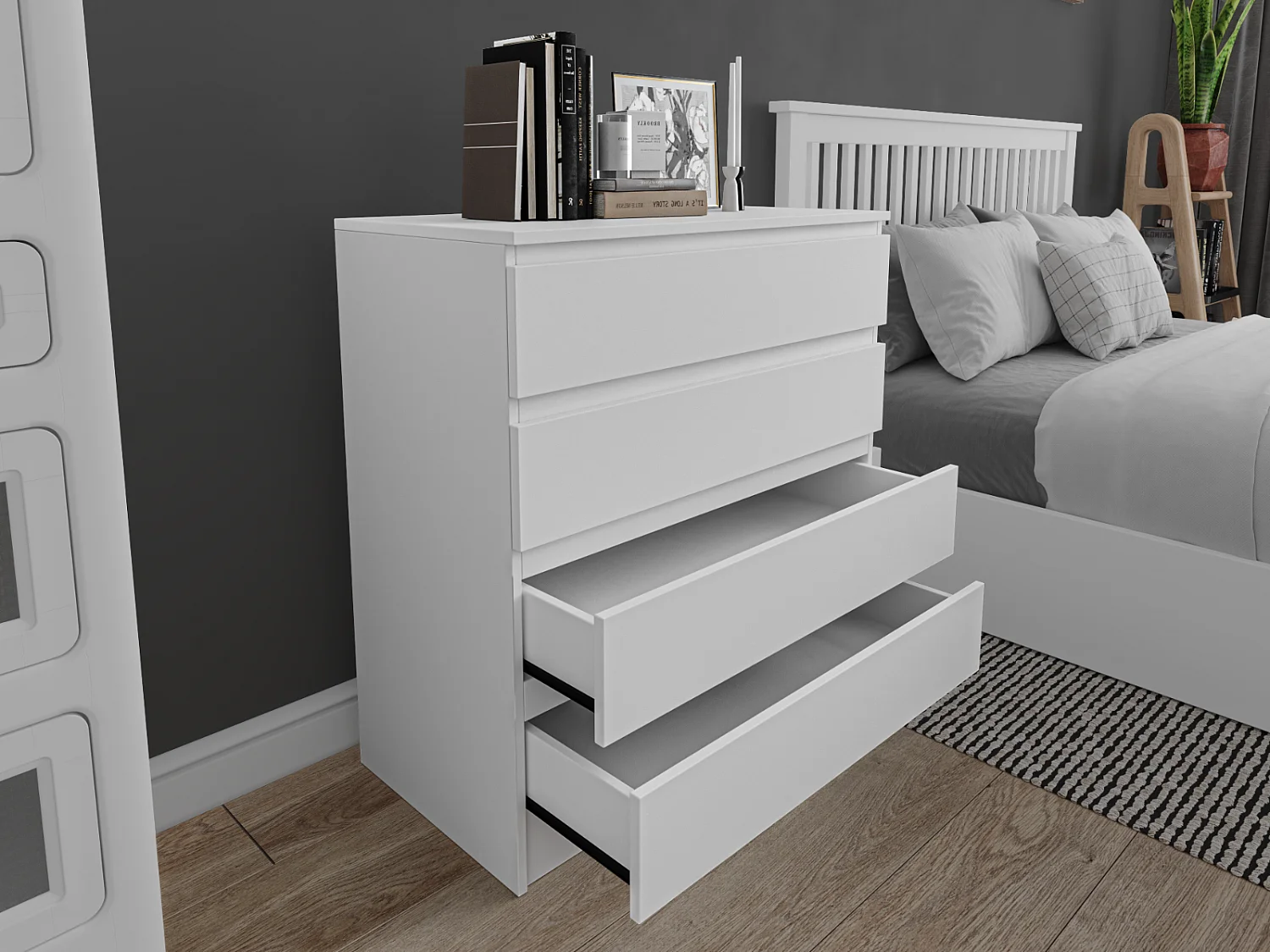 Flair Toivo Chest Of 4 Drawers White