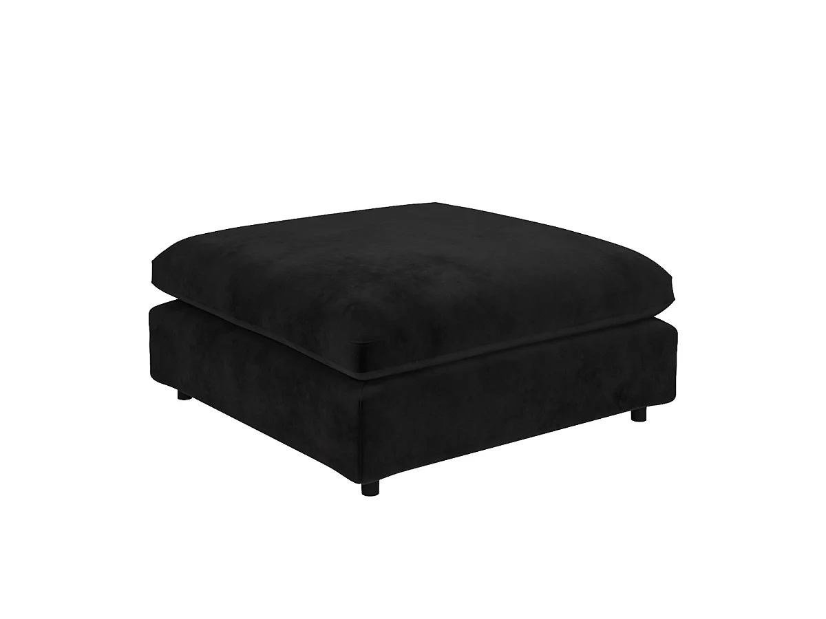 SOLACE+CO Asher Footstool Black Velvet