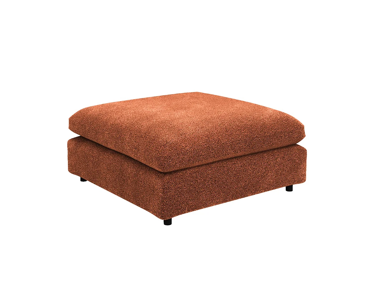 SOLACE+CO Asher Footstool Burnt Orange Chenille