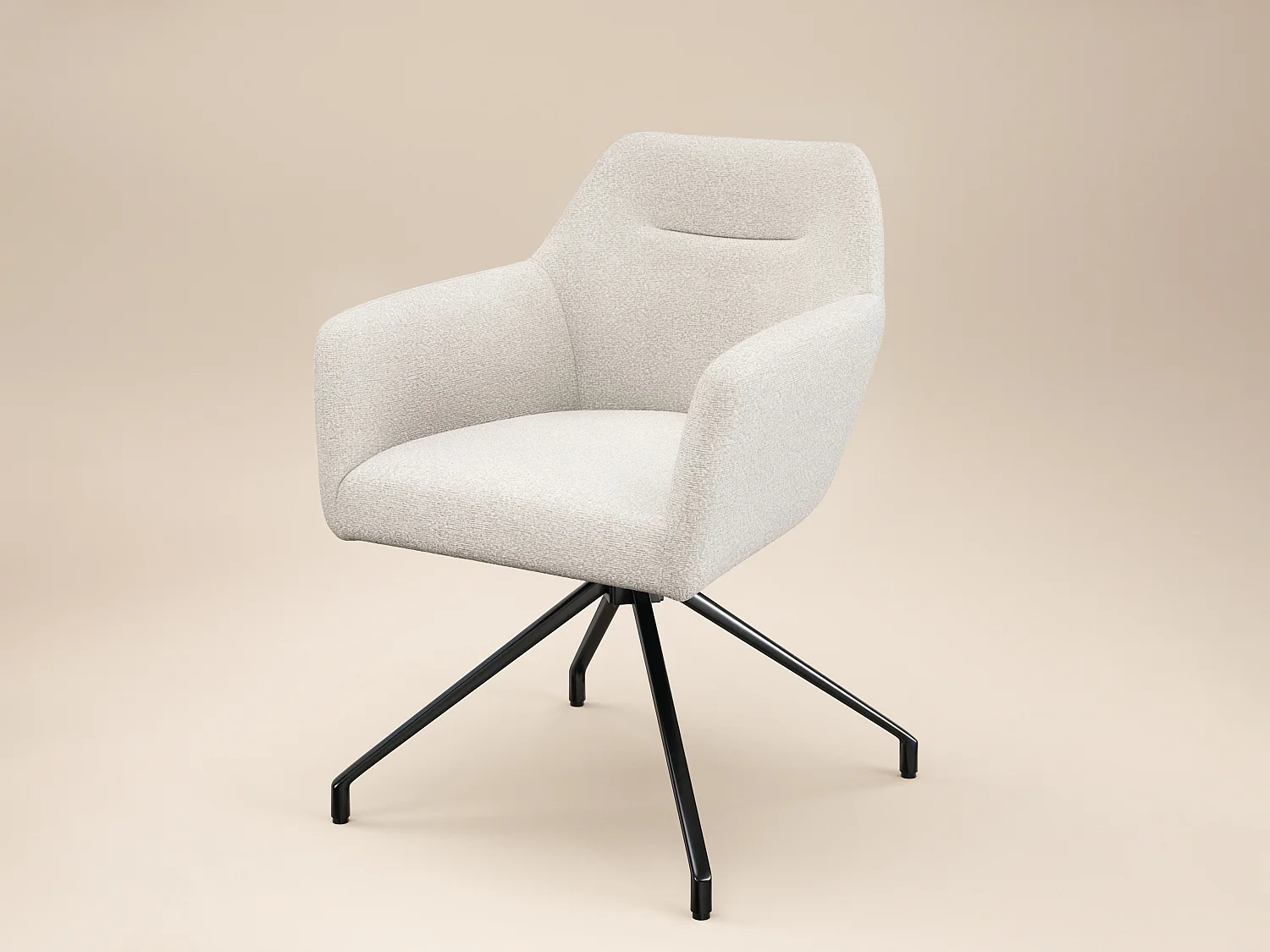 SOLACE+CO Isla Swivel Dining Chair Set of 2 Cream