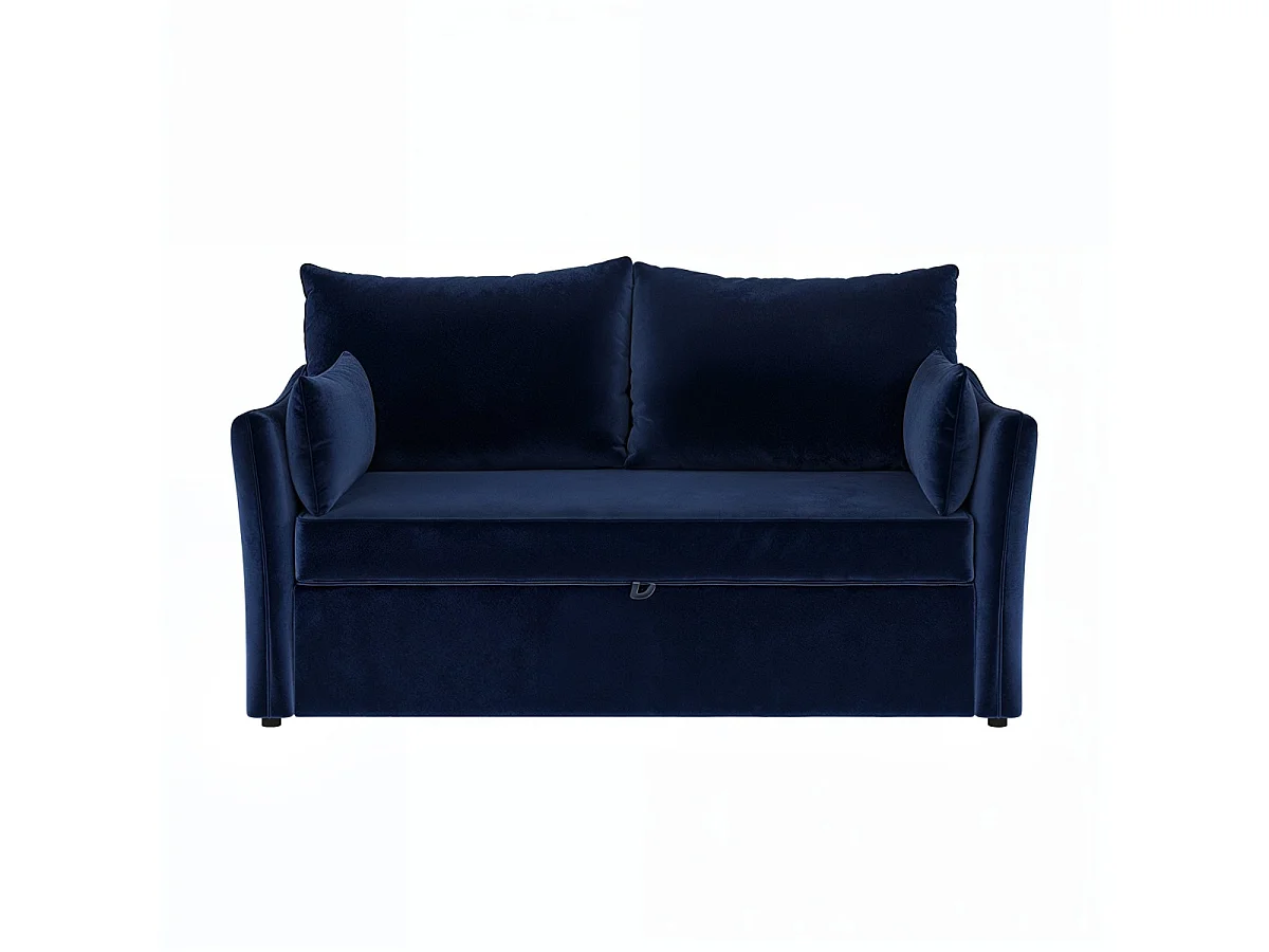 SOLACE+CO Skyler 2 Seater Sofa Bed Navy Velvet