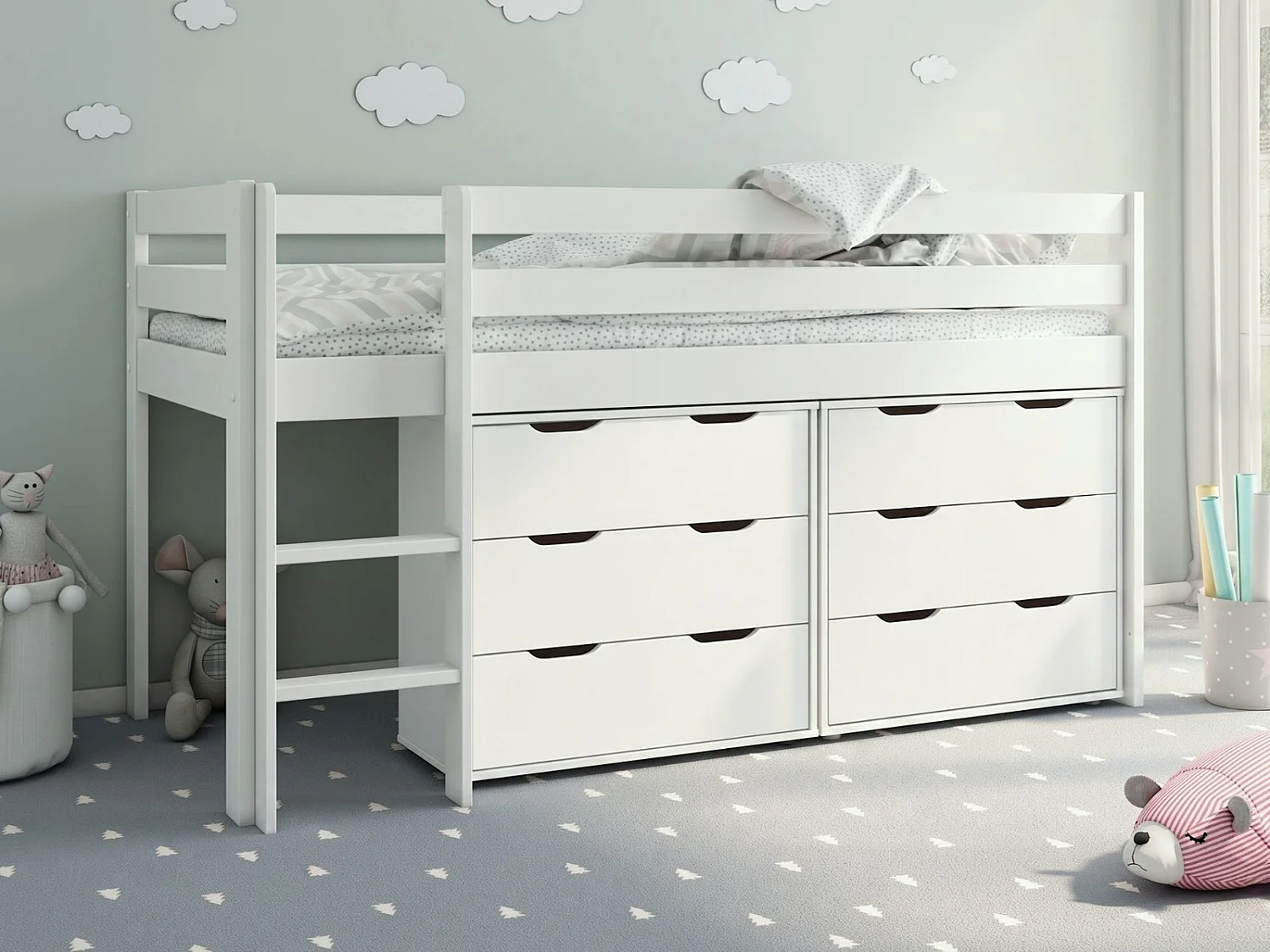 Noomi Nora Chest of 4 Drawers White