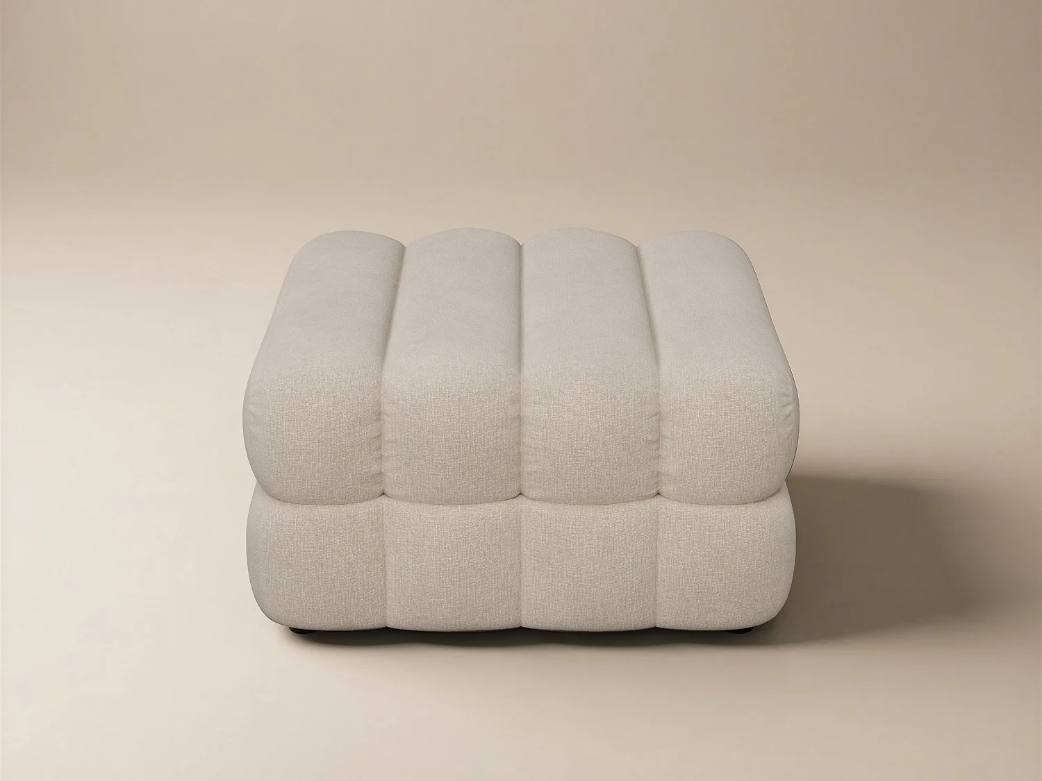 SOLACE+CO Halle Storage Footstool - Beige