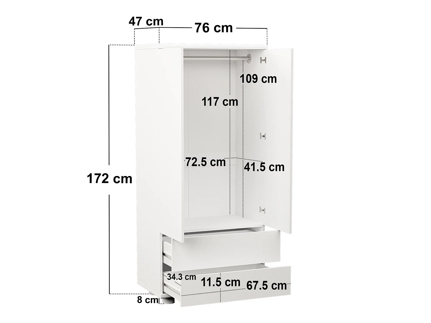 Flair Livana Wardrobe White