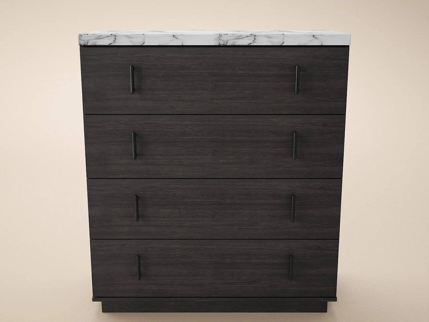 SOLACE+CO Marcel Chest of 4 Drawers Walnut