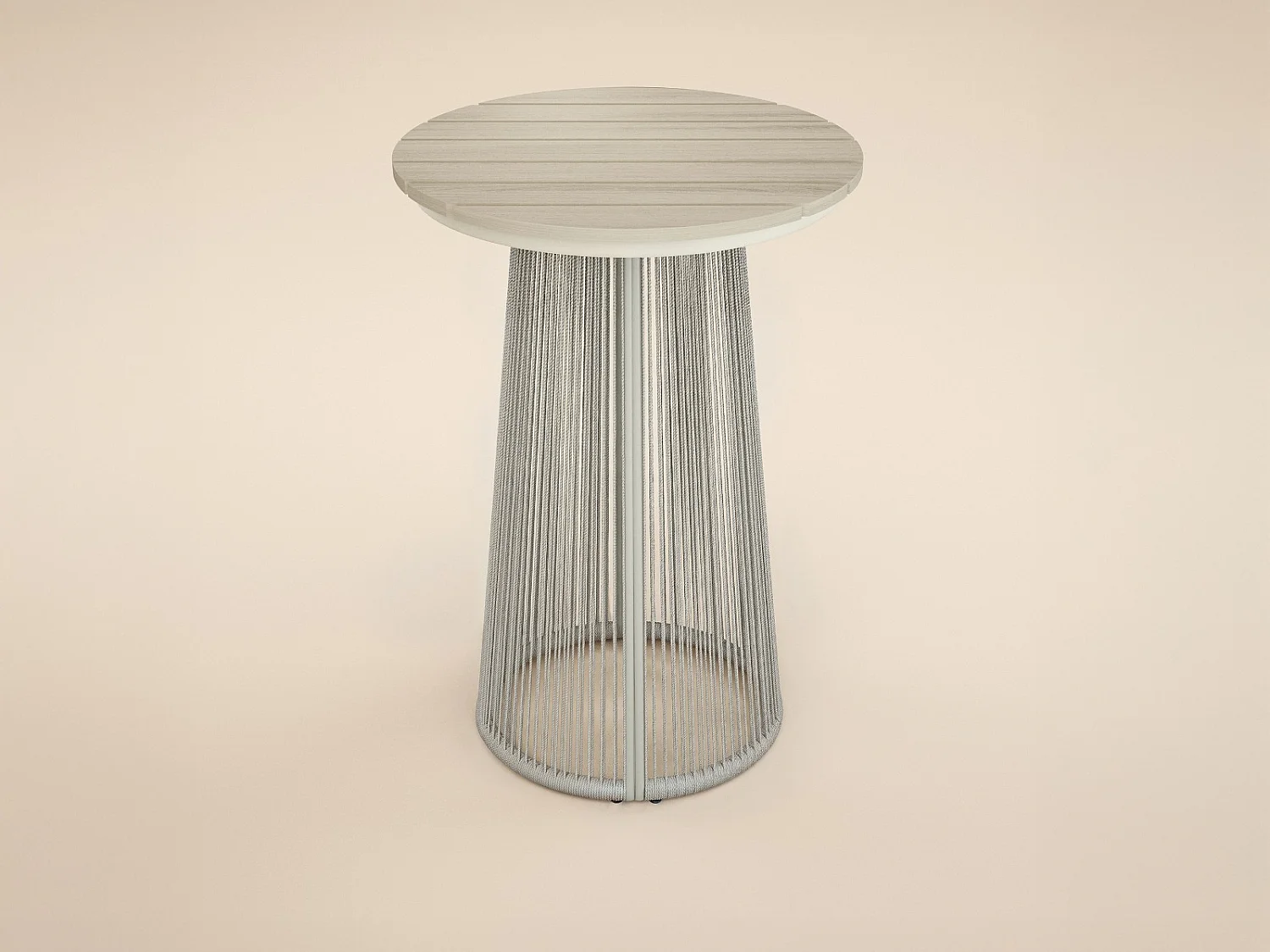 SOLACE+CO Hana Round Bar Table & Lita Chairs Garden Set White