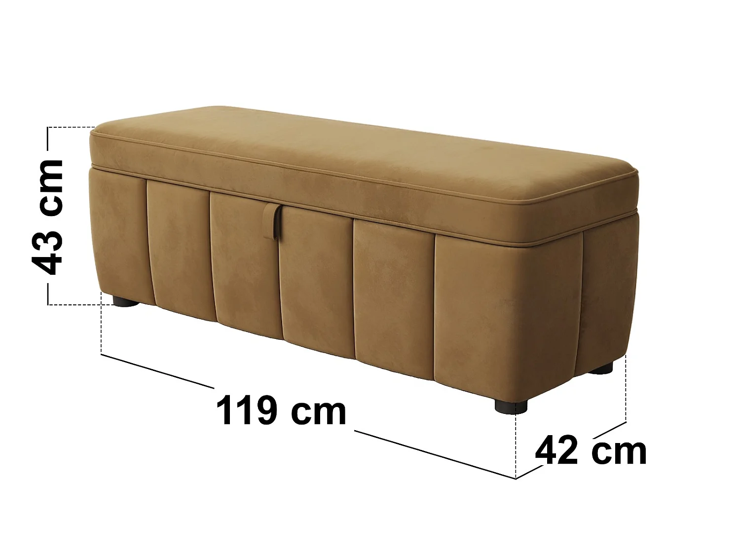 SOLACE+CO Emilie Caramel Velvet Blanket Box