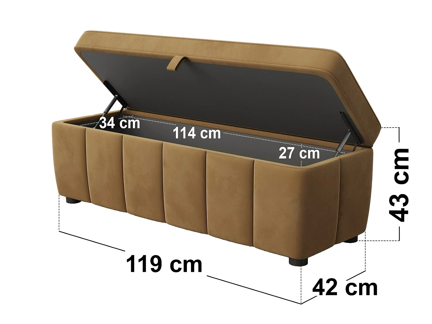 SOLACE+CO Emilie Caramel Velvet Blanket Box
