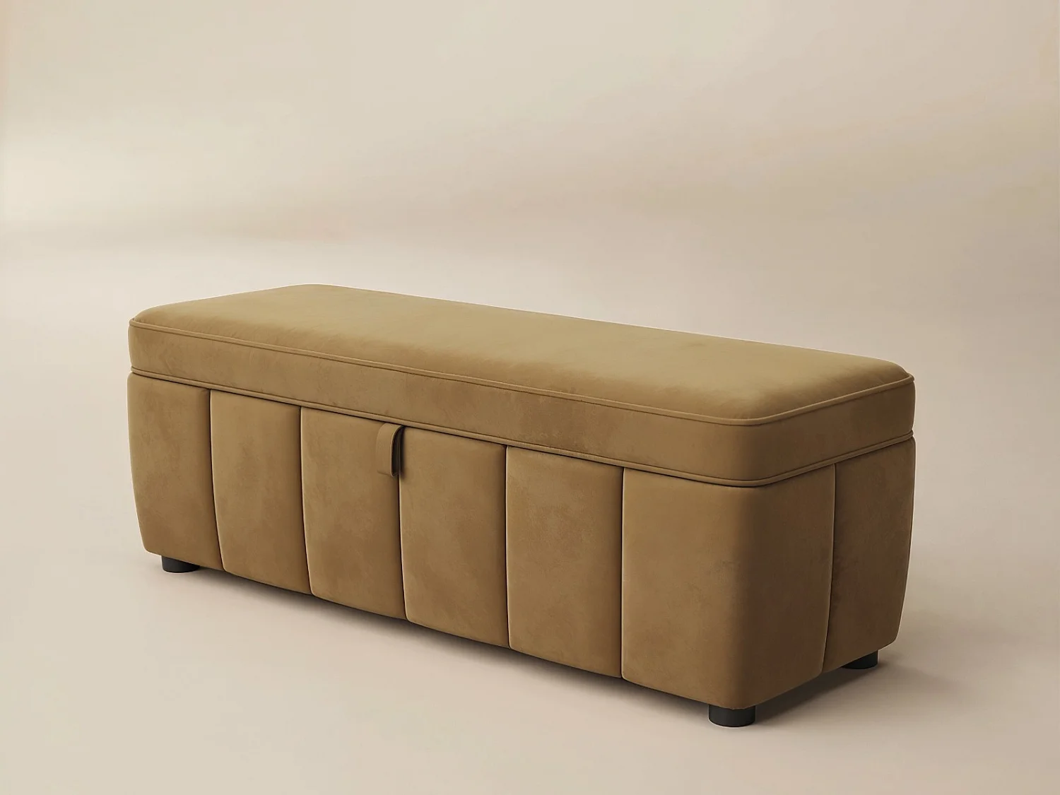 SOLACE+CO Emilie Caramel Velvet Blanket Box