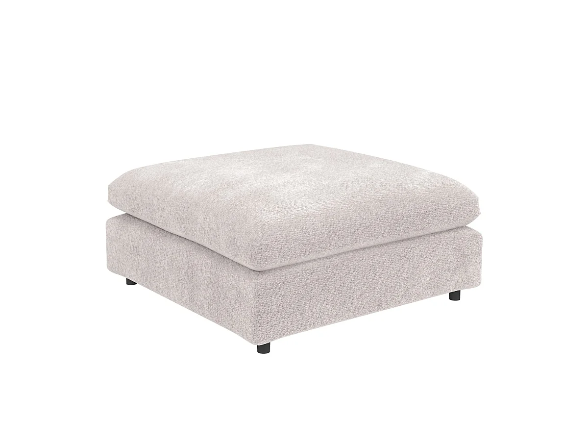 SOLACE+CO Asher Footstool Beige Boucle