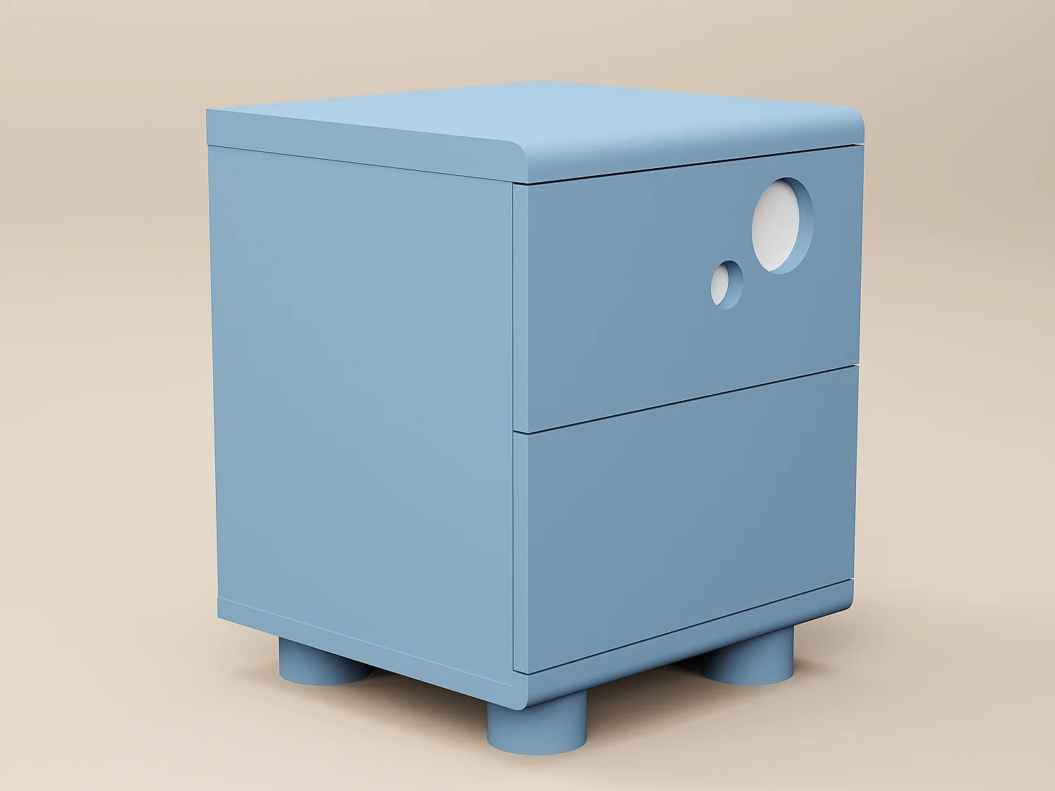 Flair Livana Bedside Table Blue
