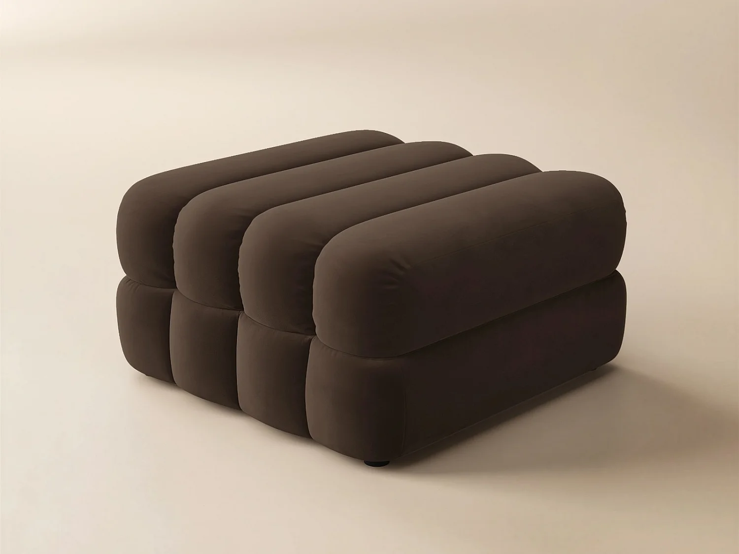 SOLACE+CO Halle Storage Footstool - Brown