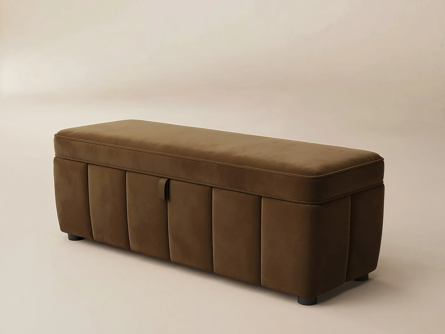 SOLACE+CO Emilie Brown Velvet Blanket Box