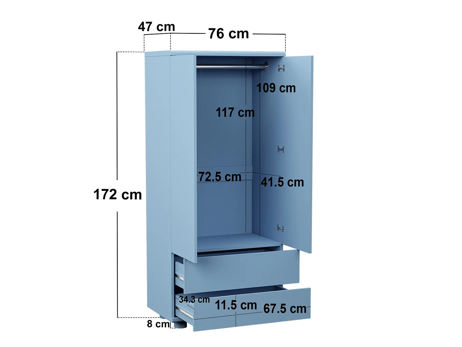 Flair Livana Wardrobe Blue