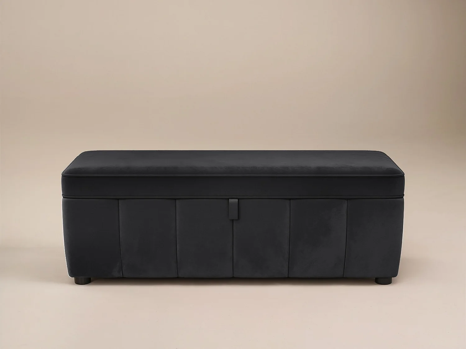 SOLACE+CO Emilie Black Velvet Blanket Box