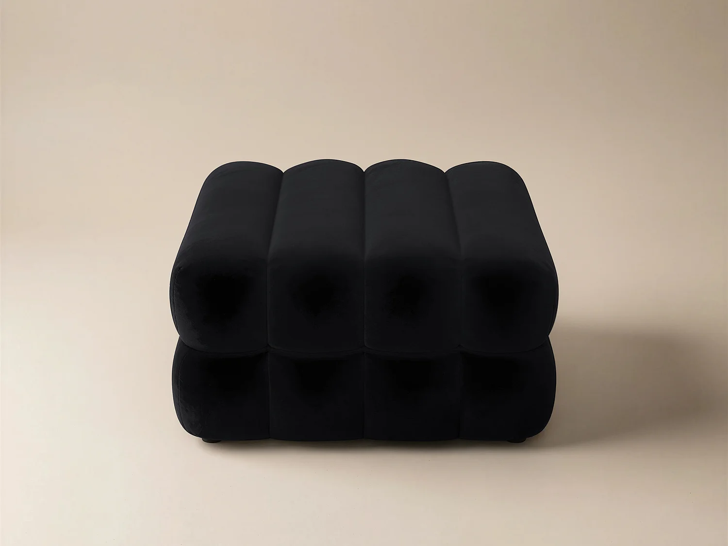 SOLACE+CO Halle Storage Footstool - Black