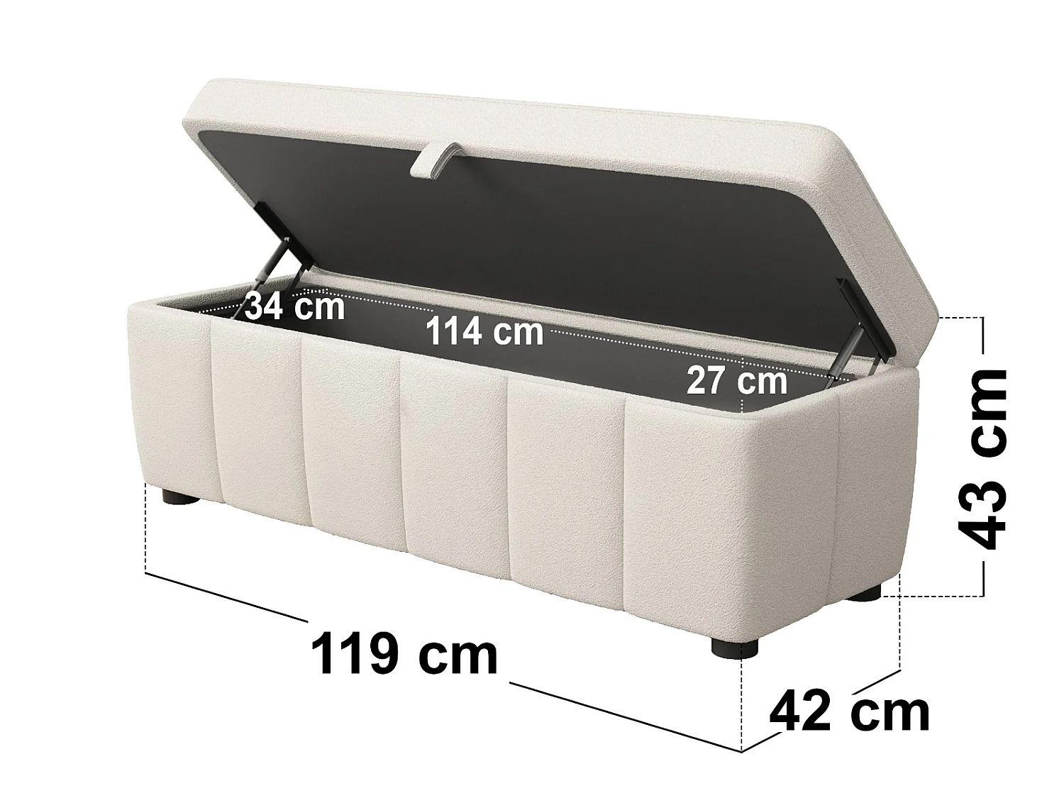SOLACE+CO Emilie Cream Boucle Blanket Box