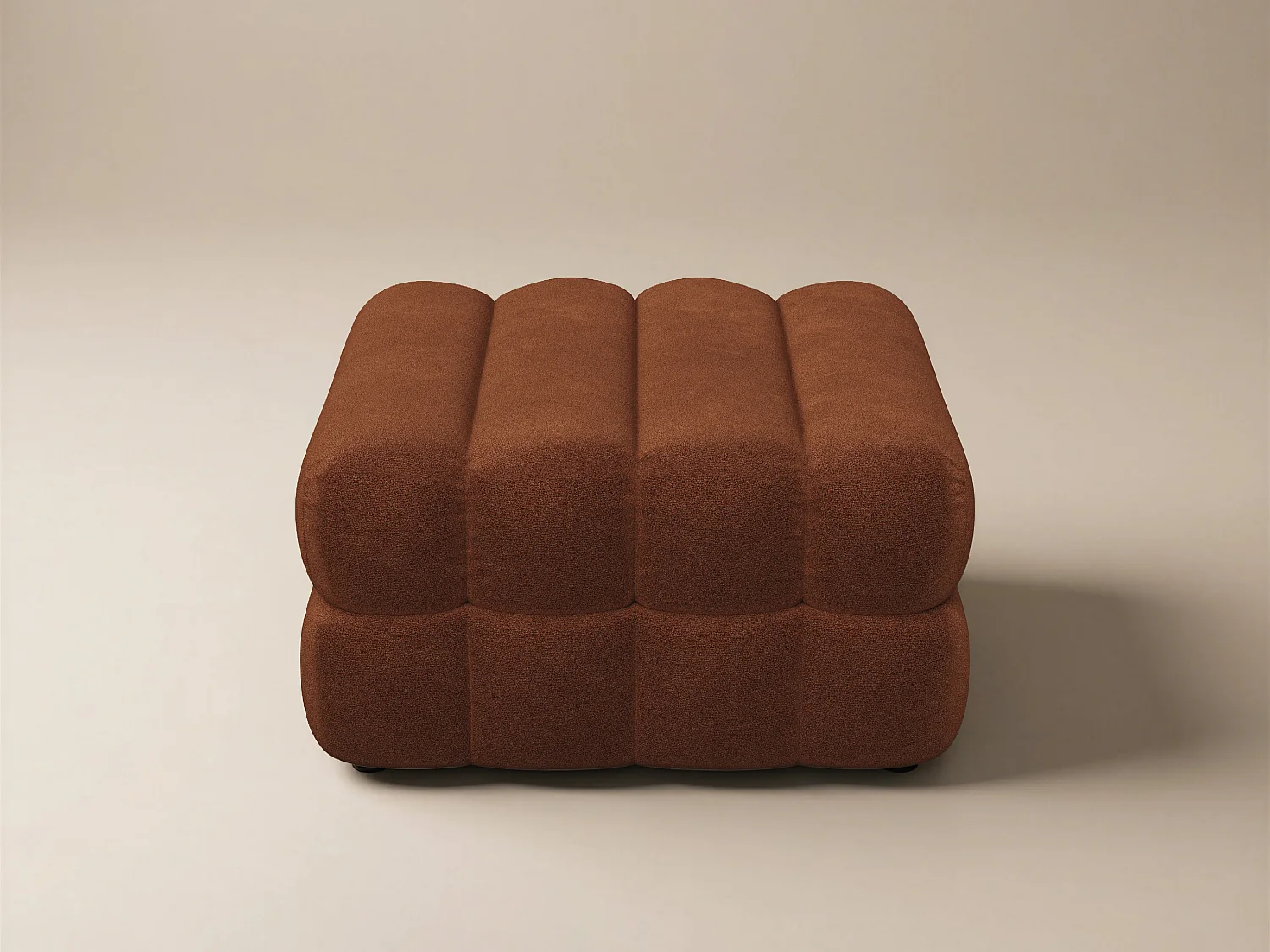 SOLACE+CO Halle Storage Footstool - Burnt Orange