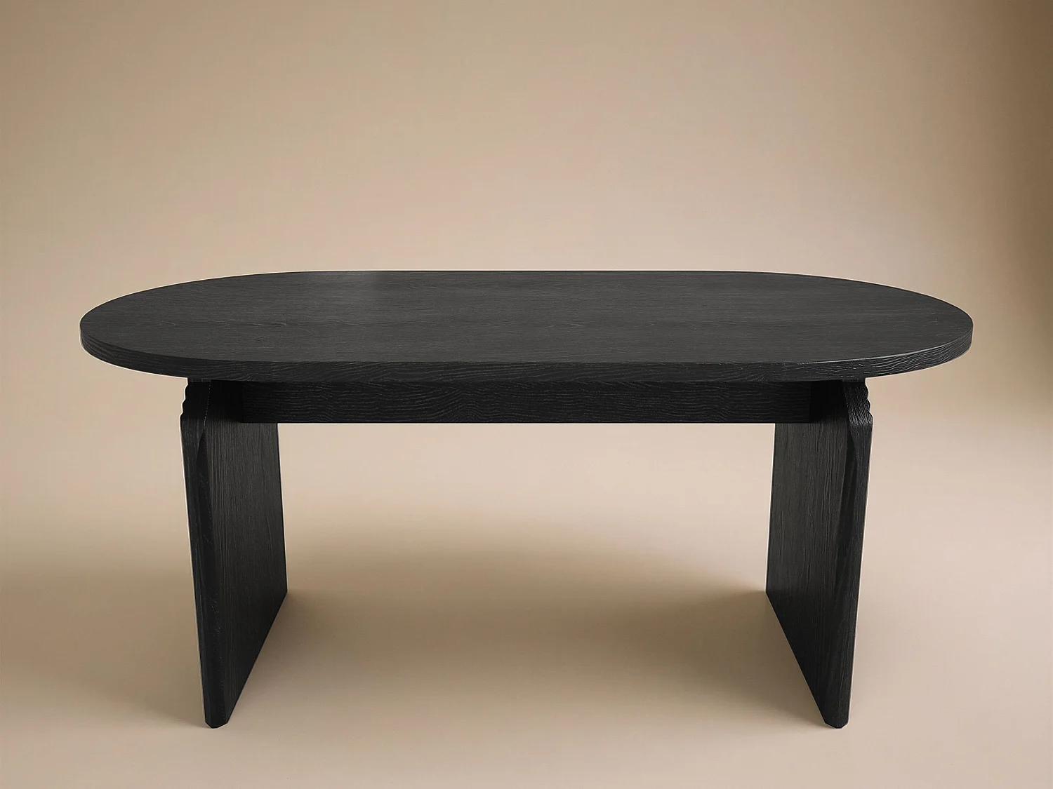 SOLACE+CO Varm Ribbed Dining Table Black