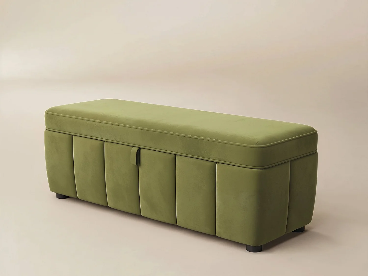 SOLACE+CO Emilie Green Velvet Blanket Box
