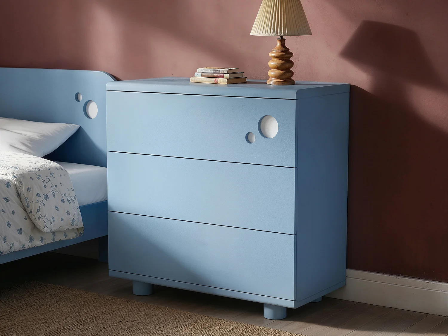 Flair Livana 3 Drawer Chest Blue