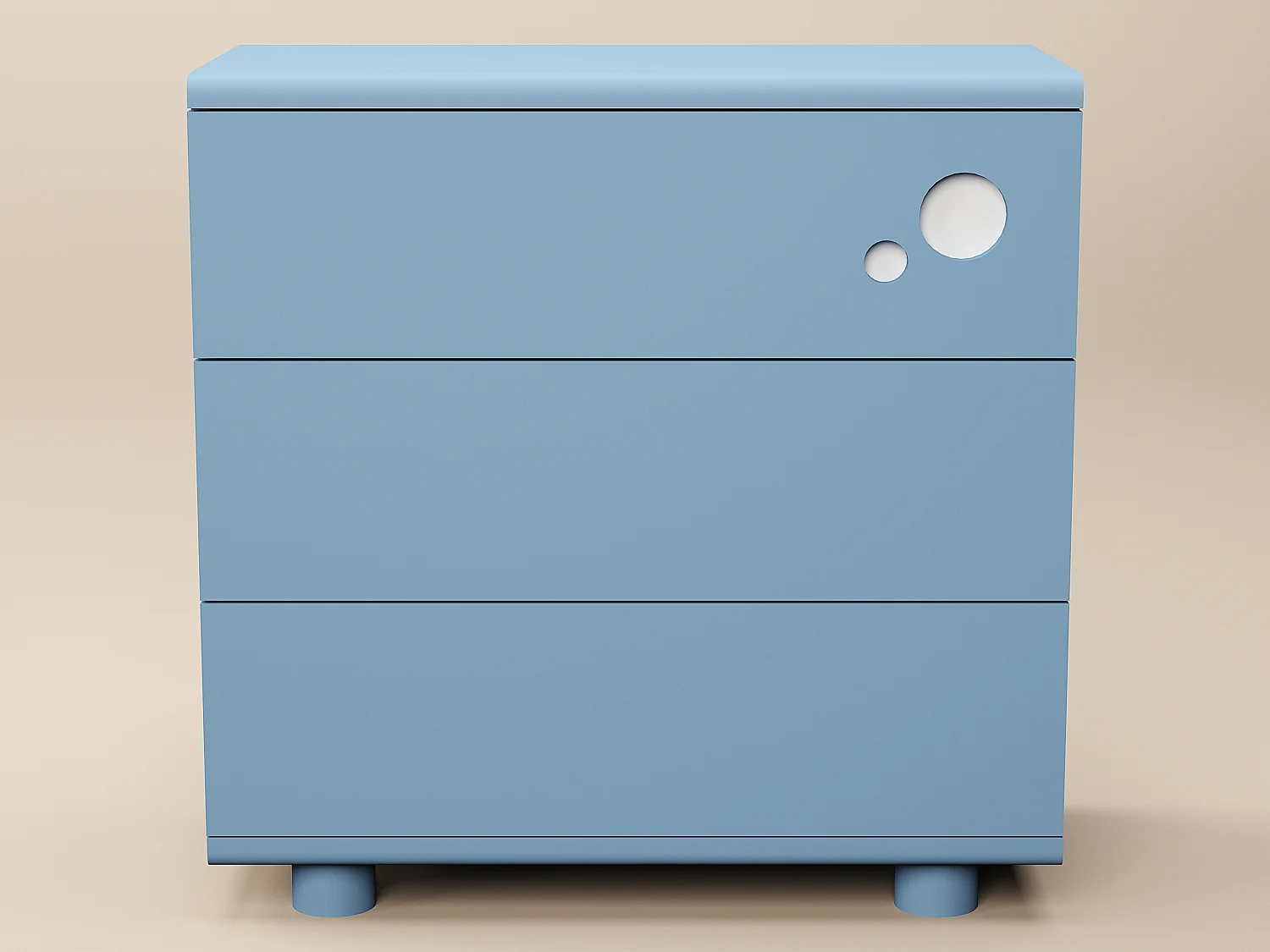 Flair Livana 3 Drawer Chest Blue