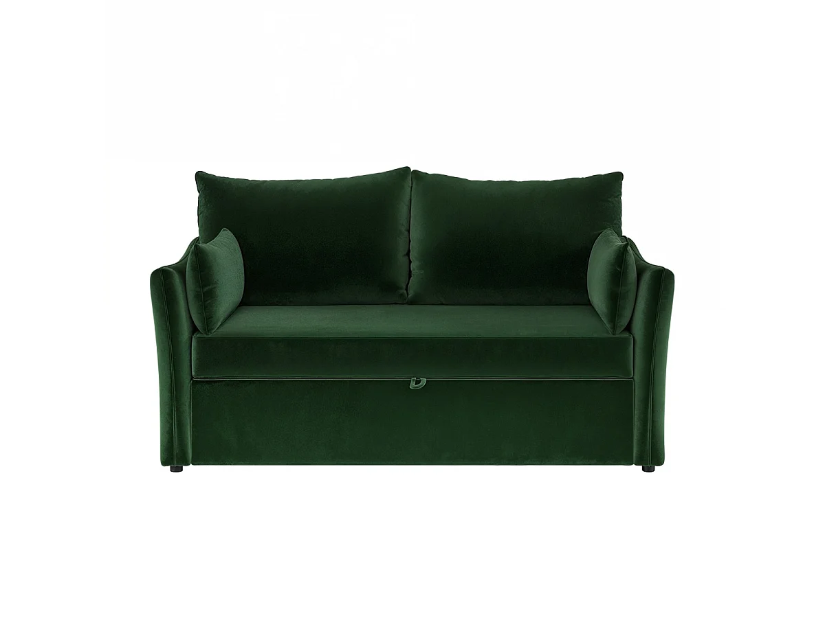 SOLACE+CO Skyler 2 Seater Sofa Bed Bottle Green Velvet