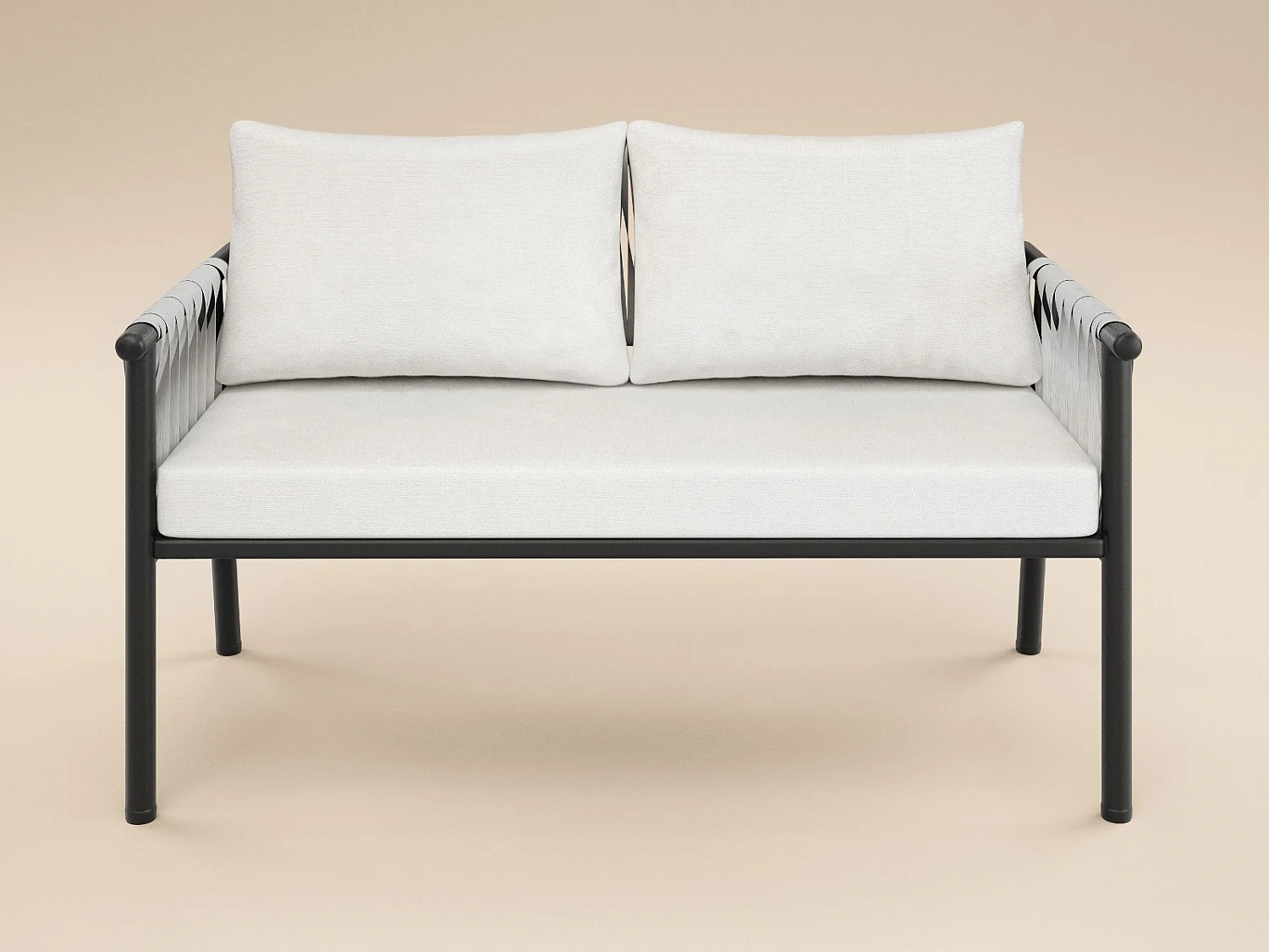 SOLACE+CO Kalina 4 Piece Garden Sofa Set with Coffee Table Brown